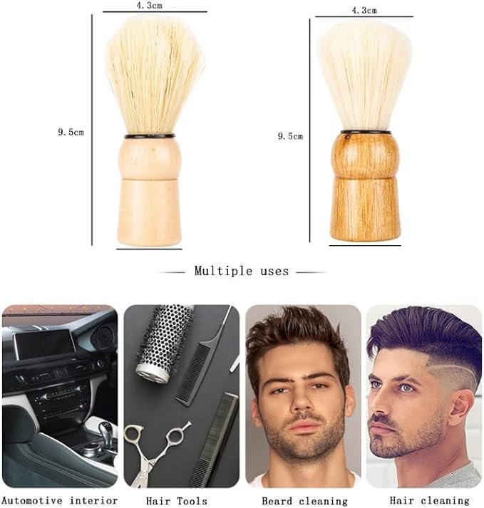 KINDOYO Cepillo Cuello - Peluqueros Profesionales KINDOYO Cepillo Cuello Duster - Peluqueros Profesionales Cepillo de Peluquería Cepillo de Limpieza suave para Cabello con Mango de Madera