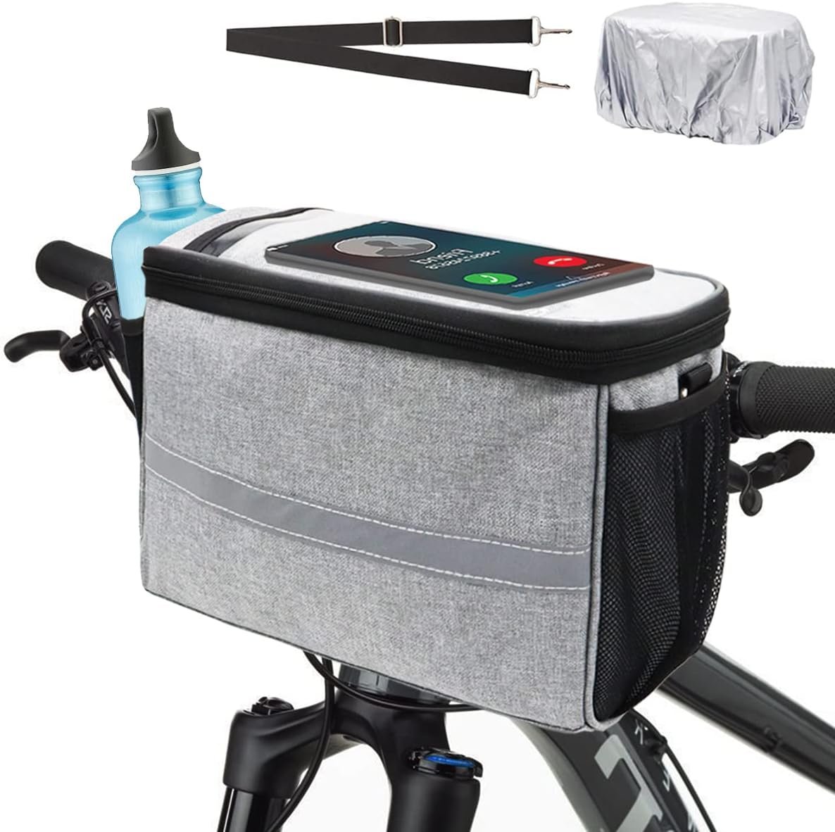 Bolsa Térmica Manillar de Bicicleta Cava Portátil Bolsa Mochila de deporte Unisex Color Negro