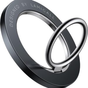 Lamicall Soporte Anillo Magnético Movil para MagSafe - 360° Rotación, con Anillo de Metal, Anillo Desmontable Móvil, Agarre Magnético Móvil para iPhone 16/15/14/13/12/11 Pro MAX Plus Mini, Android