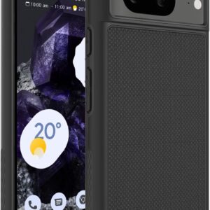 TUDIA MergeGrip Compatible con Funda Google Pixel 8 (2023), Carcasa de Doble Capa Antideslizantetectora Delgada Resistente de Grado Militar para Pixel 8 - Negro Mate