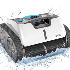 WYBOT Robot Limpiafondos para Piscina y Pared Navegación Inteligente, Tres Motores para una Limpieza eficiente，110 Minutos de Autonomía, Aspiradora Inalámbrica para Piscinas Empotradas de hasta 120㎡