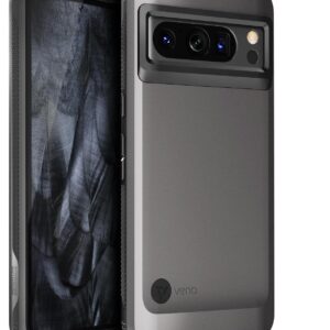 VENA Outcross Funda Slim Profile para Google Pixel 8 Pro (2023), Dual Layer (Military Grade Proteccion) Carcasa Híbrida TPU Prueba de Golpes - Gris Grafito/Negro