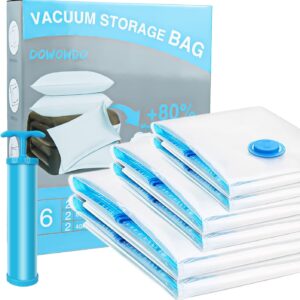 Bolsas Vacio Ropa, de Almacenamiento al Vacío 6pcs (2 * 100x80cm, 2 * 80x60cm, 2 * 60x40cm), Almacenaje Ropa Ahorra Espacio para Guardar, Edredón, Almohada, Manta