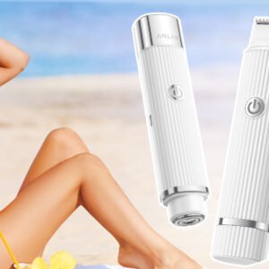 ANLAN Afeitadora Mujer, Depiladora Facial Mujer, Bikini Rasuradora Mujer, IPX7, Uso en Seco, Sin Dolor