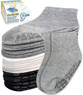 9 Calcetines Antideslizantes niños de 1 a 7 años Simply Kids Calcetines Antideslizantes Bebe (9 Pares)
