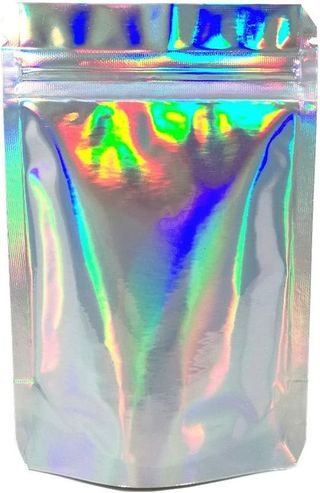 Pack 50 bolsas de Mylar con cremallera alimentos WACCOMT Pack 50 bolsas de Mylar con cremallera, bolsas de papel de aluminio, embalaje de almacenamiento de alimentos, bolsas reutilizables a prueba de olores (8,5 x 13 cm, plateada)