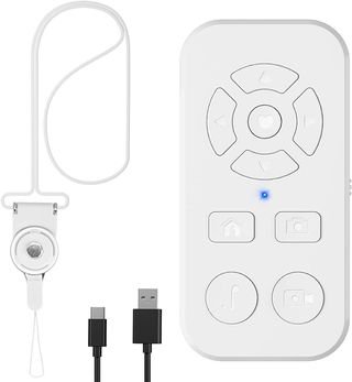 Bluetooth Mando a Distancia para Vídeos Tik-Tok Tik Tok Bluetooth Mando a Distancia para Vídeos Cortos, Girador de Páginas para Kindle App(Sólo Versión Móvil) para Serfie Vídeo con iPhone Android (Blanco)