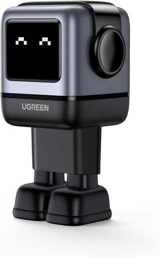 Cargador Robotot USB-C 65W GAN de 3 puertos UGREEN Uno Cargador USB C 65W, Cargador USB C GAN de 3 Puertos Carga Rápida Compatible con MacBook Pro, iPhone 16 Plus Pro MAX, Galaxy S24/S23, Pixel 8, Steam Deck, ROG Ally, etc. Negro