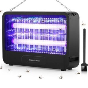 Mata Mosquitos Electrico, YOXISA Mosquito Lámpara Antimosquitos Electrico LED UV 20W Trampas para Insectos Matar Mosquitos, Moscas, Asesino de Insectos Silencioso para Uso Residencial y Comercial