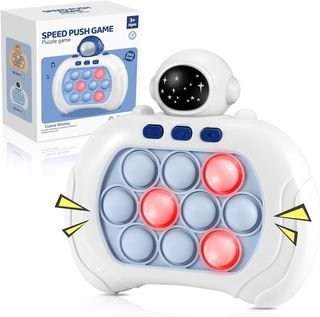 Juguete Electronico Quick Push Bubble Niños SUPER JOY Juguete Electronico Quick Push Bubble Game Eletronico Push Sonido Juego Máquina de Fidget Toy Sensory Handheld Niños Niñas Astronauta