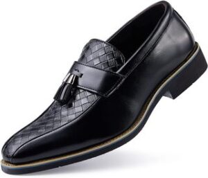 Rodawu Mocasines con Flecos De Hombre Mocasín de Piel Zapatos para Hombre Mocasin