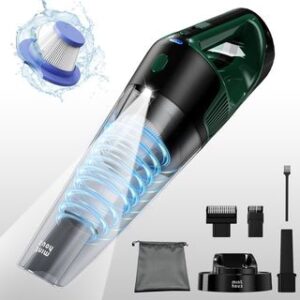 Minthouz Aspirador de Mano Potente, se Puede Utilizar como Aspirador Coche, Potencia de supersucción de 9000 pa, 30 Minutos de Funcionamiento Continuo