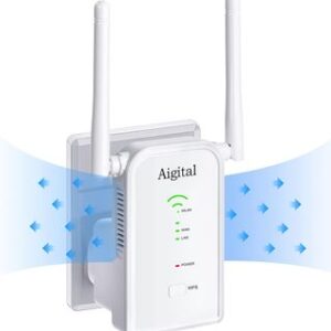 300Mbps Repetidor de Red WiFi Extensor WiFi con Repertidor/Ap Modo, WPS y 2 Antenas externas, Amplificador Señal de Red WiFi con Puerto Ethernet,Compatible con los Routers y ADSL/Fibra