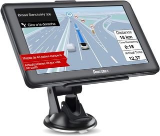 AWESAFE Navegador GPS Bluetooth para Coches/Camiones/etc. AWESAFE Navegador GPS Off Road con Bluetooth y Visera para Coches/Camiones/Autocaravana/Caravana/Autobús/Furgoneta/Truck, con Mapas Europeos y 7'' Pantalla, Actualizaciones Gratuitas de por Vida