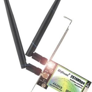 Tarjeta PCIE WiFi 6 AX200 para Gaming Bluetooth 5.2 AX3000 Doble Banda 5G/2.4GHz MU-MIMO Ultra Baja Latencia Tarjetas de Red Inalámbricas PCI-E para PC de Sobremesa Soporte Linux Windows 11/10 64-bit