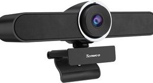 Tenveo 4k UHD ai Conference Network Camera con micrófono y Altavoces Cámara de conferencias de Gran Angular de 124 Grados para videoconferencias Skype/Zoom (VA4K)