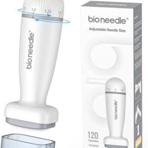 Dr.pen Ajustable Dermaroller Cabello Bioneedle Derma Stamp 0 a 2mm Ajustable Microneedling Stamp 120 Microagujas