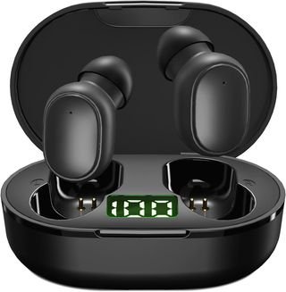 Auriculares Inalambricos Bluetooth 5.3 xihama Auriculares Inalambricos Bluetooth 5.3, Sonido Estéreo de Graves Profundos, Control Inteligente con un Toque, 30 Horas de Reproducción, Pantalla LED para Deporte/Trabajo, 2024 (Negro)