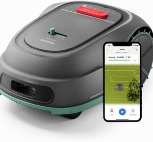 Philips Serie 3000 Robot cortacésped - Mapeo GPS, Corte Cruzado, Corte Inteligente, Corte más rápido, Rendimiento en Pendientes, App Homerun, Sensor de Lluvia, Gris Piedra caliza (RSL3000/10)