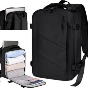Gluckstar Mochila Viaje Cabina Avion 40X20X25 para Ryanair/Vueling, Maletas de Viaje Cabina Avion Bolsa de Cabina 20L, Mujer Hombre Equipaje de Mano Avion Mochila Portatil Senderismo Backpack Negro