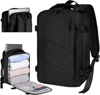 Mochila Viaje Cabina Avión 40X20X25 Ryanair/Vueling Gluckstar Mochila Viaje Cabina Avion 40X20X25 para Ryanair/Vueling, Maletas de Viaje Cabina Avion Bolsa de Cabina 20L, Mujer Hombre Equipaje de Mano Avion Mochila Portatil Senderismo Backpack Negro