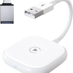 Adaptador CarPlay Inalámbrico,Convierte CarPlay Cableado de Fábrica a Inalámbrico,Conexión Automática 5GHZ,Fácil Configuración